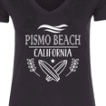 thumbnail image 4 of Inktastic Pismo Beach California Trip Surfing Women's V-Neck T-Shirt, 4 of 5