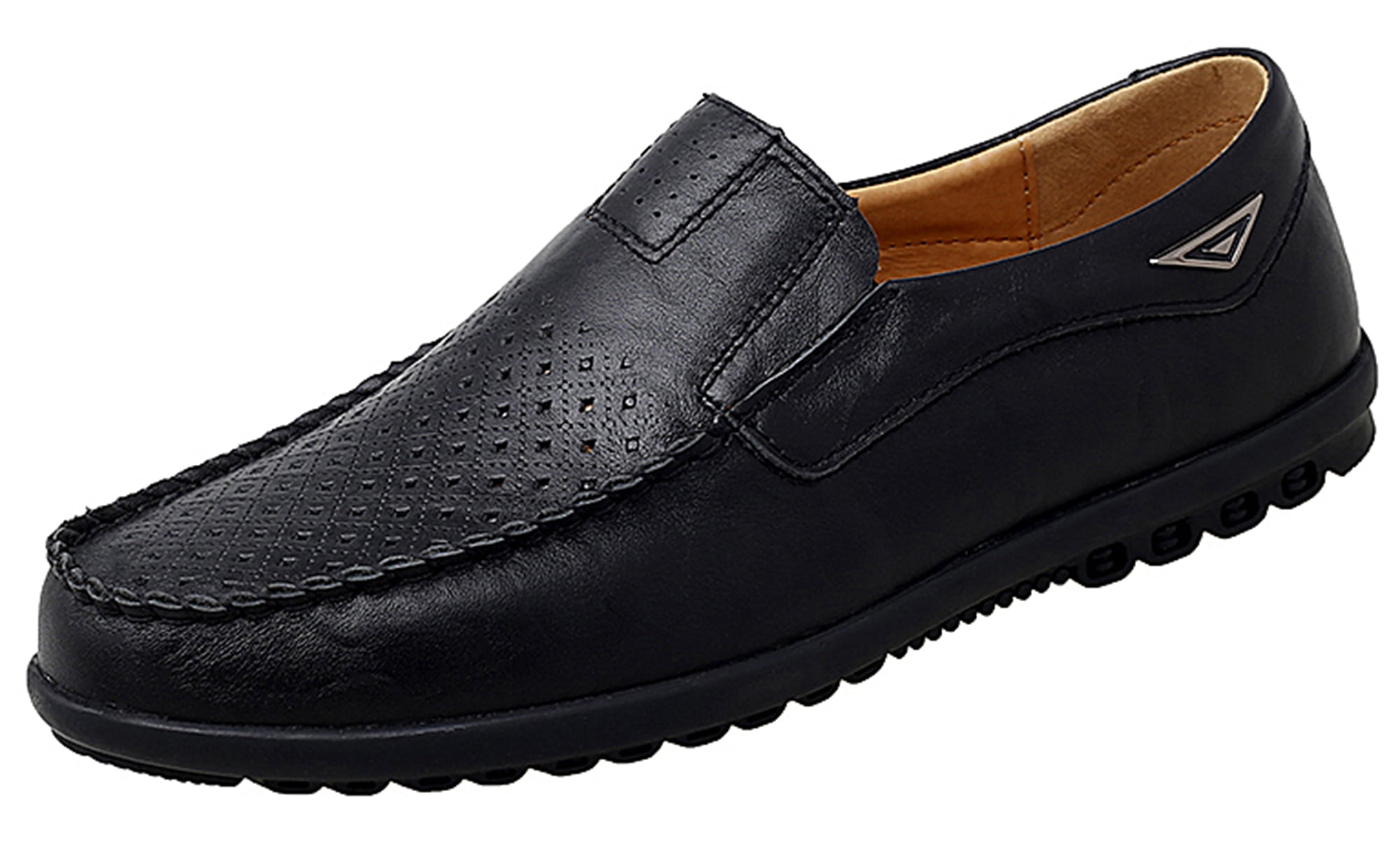 Go Tour Men’s Casual Leather Fashion Slip-on Loafers Shoes 