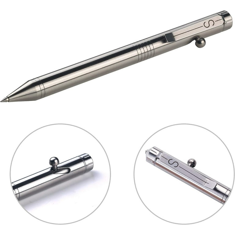 SMOOTHERPRO Bolt Action Pen with Tungsten Side 3 Colors for EDC