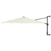 MABOTO Wall-Mounted Parasol with Metal Pole 118.1" Sand