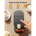 thumbnail image 2 of Single Serve One Cup Coffee Maker, for K Cups and Grounds, Mini Coffee Maker with Portable Handle, 6 to 12 Oz Brew Size, for Travel, Camping, Office, RV and Dorm, Black and Gold, 2 of 4