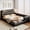 Black + PU + Queen, variant on Modern Tufted Plattform Bed with Headboard, Queen PU Leather Floor Day Bed Frame, No Box Spring Needed White