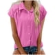 thumbnail image 1 of Camisas de Manga Larga para las Mujeres de Ajuste Suelto de las Mujeres de Algodón de Lino Blusa Casual Cuello en V, Poliéster, 1 of 8
