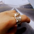 thumbnail image 5 of Wioihee Under $2.00 Plated Chunky Ring Pear Shaped Zirconia Wedding Ring for Women,Engagement Ring for Women, 5 of 7