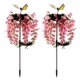 thumbnail image 1 of Paquete de 2 faroles solares con forma de mariposa, lámpara solar para decoración de exteriores, para jardín y patio, 1 of 5
