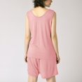 thumbnail image 4 of Defitshape Women's Cute Plus Size Pajama Set Soft Pjs Cotton Sleeveless Short 2 Piece Lightweight Thin Tank Summer Loose Sleepwear Dark Pink Medium, 4 of 4