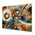 thumbnail image 2 of Designart "Geometric Vibrations Orange and Blue V" Modern Geometric Metal Wall Decor, 2 of 4