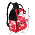 thumbnail image 2 of Easygdp Saying Ho Ho Ho para Bolsa de Bebé de Gran Capacidad con Múltiples Bolsillos, Bolsa de Pañales para Padres, Bolsa de Viaje Organizada y Elegante, 2 of 6