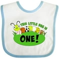 thumbnail image 3 of Inktastic This Little Bug is One First Birthdaysports Caterpillar Boys or Girls Baby Bib, 3 of 4