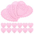 thumbnail image 1 of MesaSe 100 Pcs Round Doilies for Plates Placemat Heart Shaped Paper Light Weight, 1 of 6