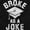 Black, variant on Broke As Joke College Lifestyle Funny Unisex Plus Fleece Graphic Hoodie Brisco Brands 2X