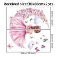 thumbnail image 3 of Adhesivos de pared con diseño de Moon Girl, hermosa mariposa rosa, 3 of 3