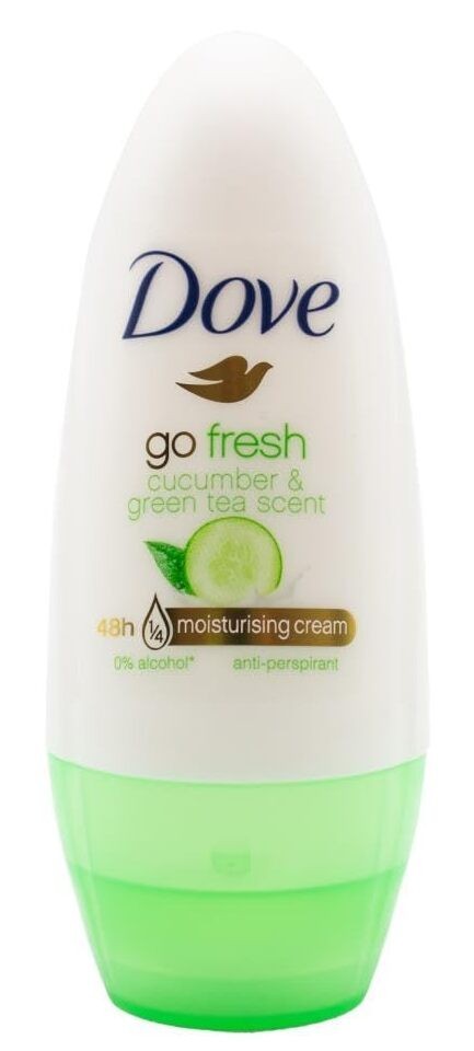 Dove Anti-Perspirant Deodorant Roll On Cucumber & Green Tea, Dry 48H ,40ml-12 Pk