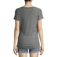 thumbnail image 2 of Time and True Women's Maternity Short Sleeve V-Neck T-Shirt, 2 of 6