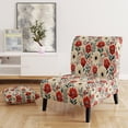 thumbnail image 2 of Designart "Nostalgic Florals In Red And Beige" Red Floral Upholstered Accent Chair - Cottage Arm Chair For Living Room, 2 of 7