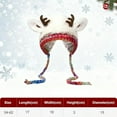 thumbnail image 4 of Christmas Antler Hat, Festive Christmas Deer Ears Hat, Winter Knitted Ear Protection Windproof Warm Hats, 4 of 7