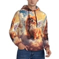 thumbnail image 2 of Picia Cute Cloud Pomeranian Pattern Casual Men's Hoodie - Lightweight Hooded Sweatshirt with Kangaroo Pocket, Comfortable Pullover for Everyday, Travel-XX-Large, 2 of 7