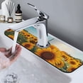 thumbnail image 7 of Fuzoiu Sunlit Sunflower Field Print Kitchen Faucet Suction Pad, Sink Splash Guard Faucet Mat, Faucet Handle Drip Catcher Tray Drying Mat For Bathroom Kitchen Bathroom Countertop, 7 of 7