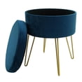 thumbnail image 2 of Taburete Hometrends Azul con Espacio para Almacenamiento, 2 of 4