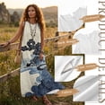thumbnail image 6 of Xoenoiee Blue Gradient Cloud Wave Swirl Print Linen-Like Maxi Dress Summer Dresses 2026, Beach Vacation Clothes Sleeveless Sundresses with Pockets, Boho Outfits for Travel Holiday Party, L, 6 of 7