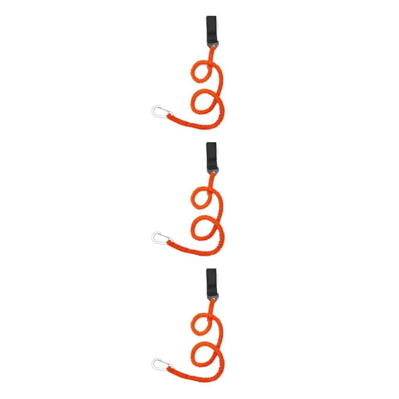 Wosthever Canoa Paddle Leash Board Cuerda Caña de pescar Cordón de seguridad Mosquetón portátil Cordón en espiral Herramientas de remo Type1 NO1