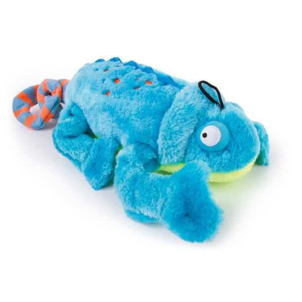 goDog® Amphibianz™ Chameleon Durable Plush Dog Toy with Chew Guard