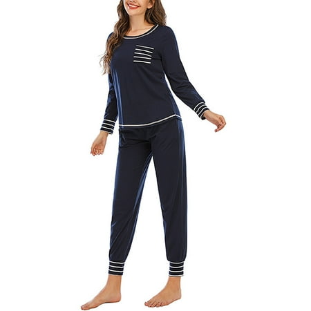 2 Pieces Femmes Pyjamas Ensemble Pull Sport Salon Porter A Manches Longues Haut Pantalon Long Grande Taille Pour Femmes Vetements De Detente Walmart Canada