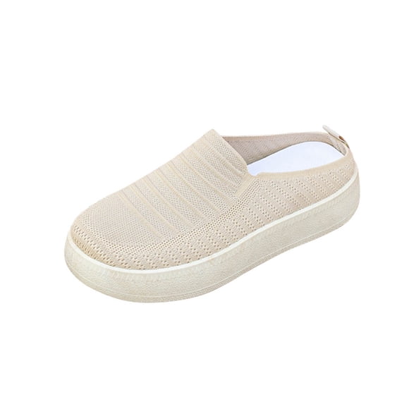 Tauxra Women Mesh ,On Slippers for , Flat Lightweight Breathable Casual Shoes with Thick Cushioned Sole, Versatile Everyday Walking Footwear for Men and Women