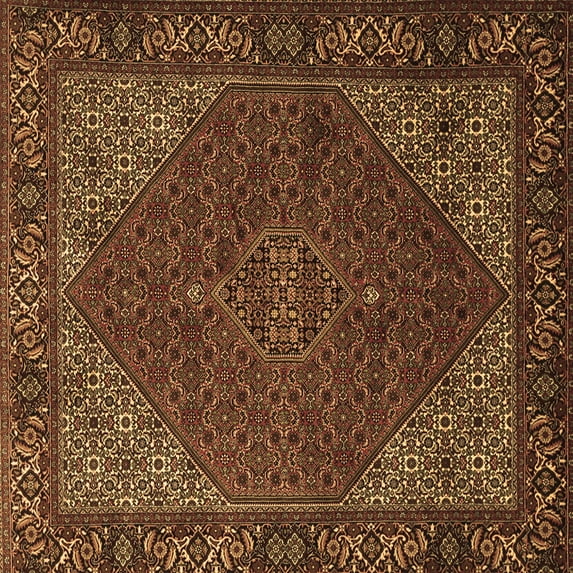 Ahgly Company Indoor Square Persian Brown Traditional Area Rugs, 7' Square