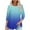 Blue4, variant on Lmnyox Fall Casual Tunic Tops for Women Loose Long Sleeve Crew Neck Shirts Pleated Button Blouses