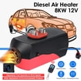 thumbnail image 3 of Diesel Air Heater, 12V 8KW Diesel Parking Heater with LCD Switch and Remote Control, 10L Tank, Muffler for Truck, Boat, Car Trailer, Campervans and Caravans, 3 of 13