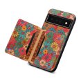 thumbnail image 4 of for Google Pixel 6 Pro Luxury Premium PU Leather + TPU Case with 3 Card Slots, Kickstand Back Case Floral Pattern Skin-Friendly Shock-resistance Cover for Google Pixel 6 Pro, Spring, 4 of 6