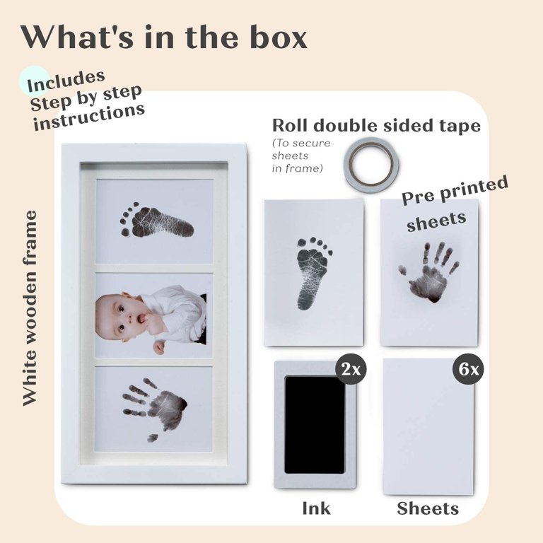 Baby Hand and Feet Casting LOVE Wood Sign Baby Hand Print and Footprint