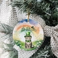 thumbnail image 3 of Happy St. Patrick’s Day American Shorthair with Green Hat Shamrocks Rainbow Ceramic Round Ornament Cat Lover Kitten Owner Gifts Home Tree Decor - 03007, 3 of 5