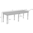 thumbnail image 5 of Bowery Hill Turned Leg Dining Bench in White and Rubbed Antique, 5 of 5