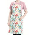 thumbnail image 5 of Colorful Mermaid Princess Pattern Apron-Garden Aprons for Women with Pockets-Cotton Linen Waterproof Kitchen Cooking Gardening Aprons Adjustable for Kitchen,Cooking,BBQ and Salon 33x27 Inch, 5 of 7