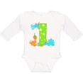 thumbnail image 3 of Inktastic Dinosaur First Birthday Party Boys or Girls Long Sleeve Baby Bodysuit, 3 of 5