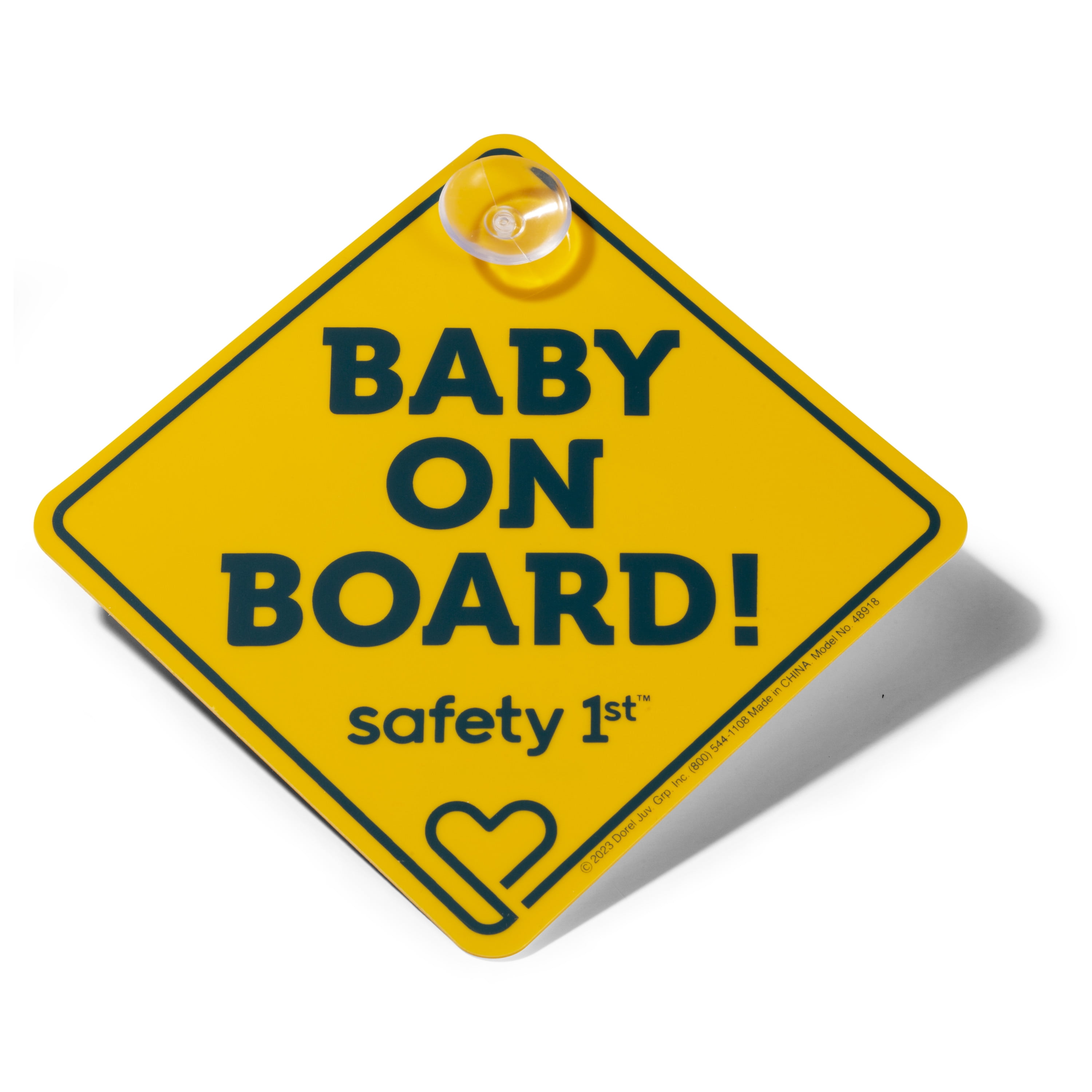 (4 pack) Safety 1ˢᵗ Baby On Board Sign, Yellow