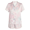 thumbnail image 5 of Joyspun Women’s Bridal Satin Short Sleeve Top and Shorts Pajama Set, Sizes XS-3X, 5 of 7