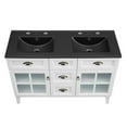 thumbnail image 6 of Modway Isle 48" Wood/Ceramic Double Bathroom Vanity Cabinet in White/Black, 6 of 9