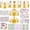 38 (25 Crowns+13 Sticker Gems), variant on Gold Paper Crowns, Diy Birthday King Crowns Craft to Decorate, Paper Prince Princess Crown Hats for School Classroom 18 (10 Crowns+8 Sticker Gems)