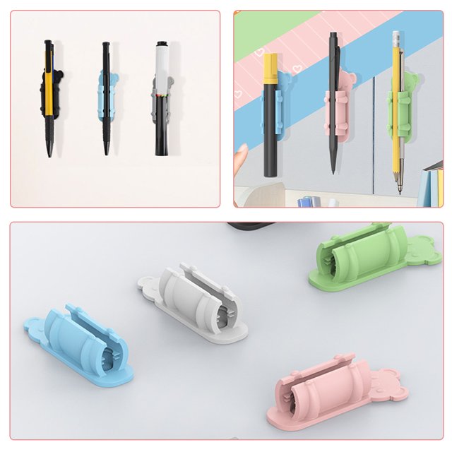 unbranded 6Ud Soportes Adhesivos Para Bolígrafo De Silicona Para Escritorio Y Pared