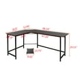 thumbnail image 5 of Veryke L-Shaped Desktop Computer Writing Desk, Gaming Gamer Tables for Home Office, 5 of 7