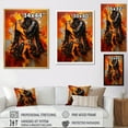 thumbnail image 4 of Designart "Sculpted Dress Orange And Black" Fashion Floater Framed Canvas Print, 4 of 7