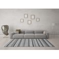 thumbnail image 3 of Ahgly Company Indoor Round Abstract Gray Modern Area Rugs, 4' Round, 3 of 4