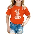thumbnail image 3 of Tiijoy Easter Graphic T-Shirt for Girls Cute Rabbit Short Sleeve T Shirt, Sizes 3-13, 3 of 3