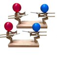 thumbnail image 1 of 2pcs Balloon Bamboo Man Battle Wooden Bots Battle Game Two-player Fast-paced Balloon Battle Game With 20 Balloons Gift Toy, 1 of 5
