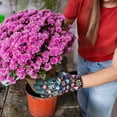 thumbnail image 4 of Guantes de horno Guantes de cuero para jardinería para mujer Guantes para trabajar en el jardín Guantes a prueba de espinas para cavar, desmalezar, rastrillar y podar Regalo de jardinería para mujer, 4 of 4