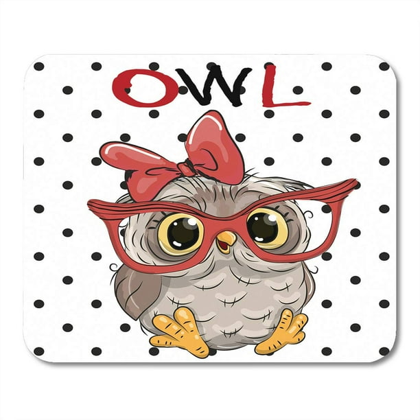 SIDONKU Cute Cartoon Owl Glasses on Dots Face Holding Beak Birds Mousepad Mouse Pad Mouse Mat 9x10 inch SIDONKU Cute Cartoon Owl Glasses on Dots Face Holding Beak Birds Mousepad Mouse Pad Mouse Mat 9x10 inch