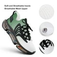 thumbnail image 4 of Aesthetic Leaf Green And White Gradient Walking Shoes for Men Woman Lightweight Tennis Fashion Elastic Sports Shoes Cushion Basketball Shoes, 4 of 7